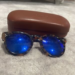 Illesteva sunglasses tortoise with blue lenses